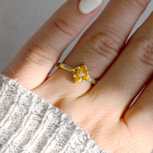 Load image into Gallery viewer, Lucky-Ring-close-up-yellow-gold-spessartite-garnet
