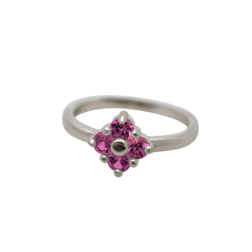 Sterling-Silver-Lucky-Clover-Ring-Rhodolite-Garnet